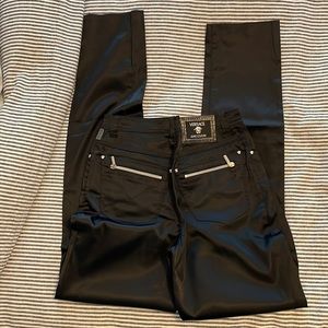 Versace satin straight leg pants